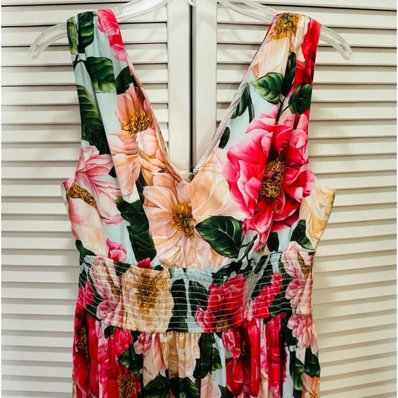 Dolce & Gabanna Floral V-Neck Cotton Sundress - Picture 9 of 14